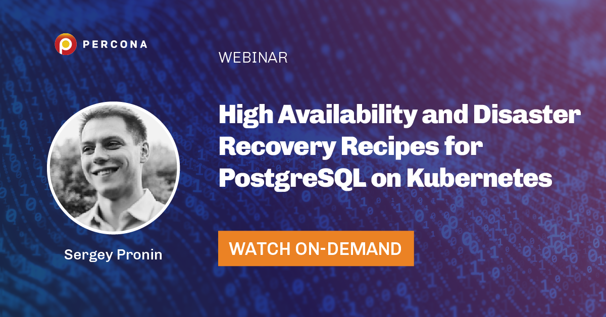 High Availability and Disaster Recovery Recipes for PostgreSQL on ...